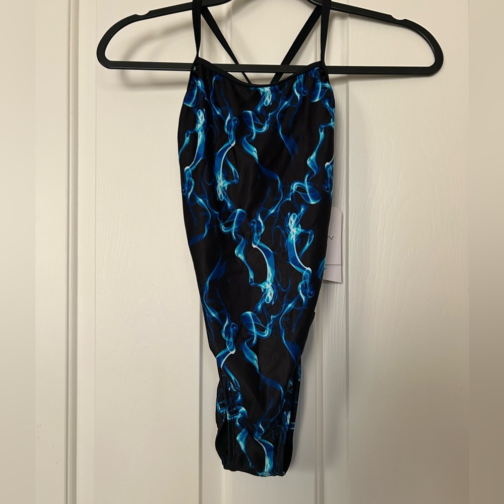 Dolfin Black and Blue One-Piece Swimsuit